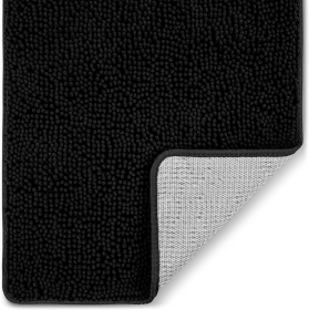 Soft Shaggy Bathroom Rug (30X20Color: BLK)