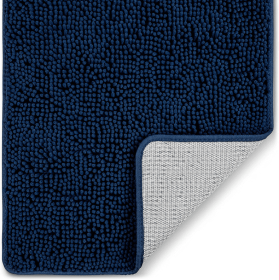 Soft Shaggy Bathroom Rug (30X20Color: MNBLU)