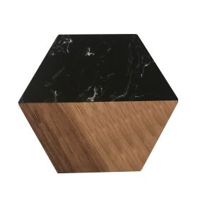 Creative Marble Cup Heat Shielding Pad (Option: Hexagonal Fifth Black)